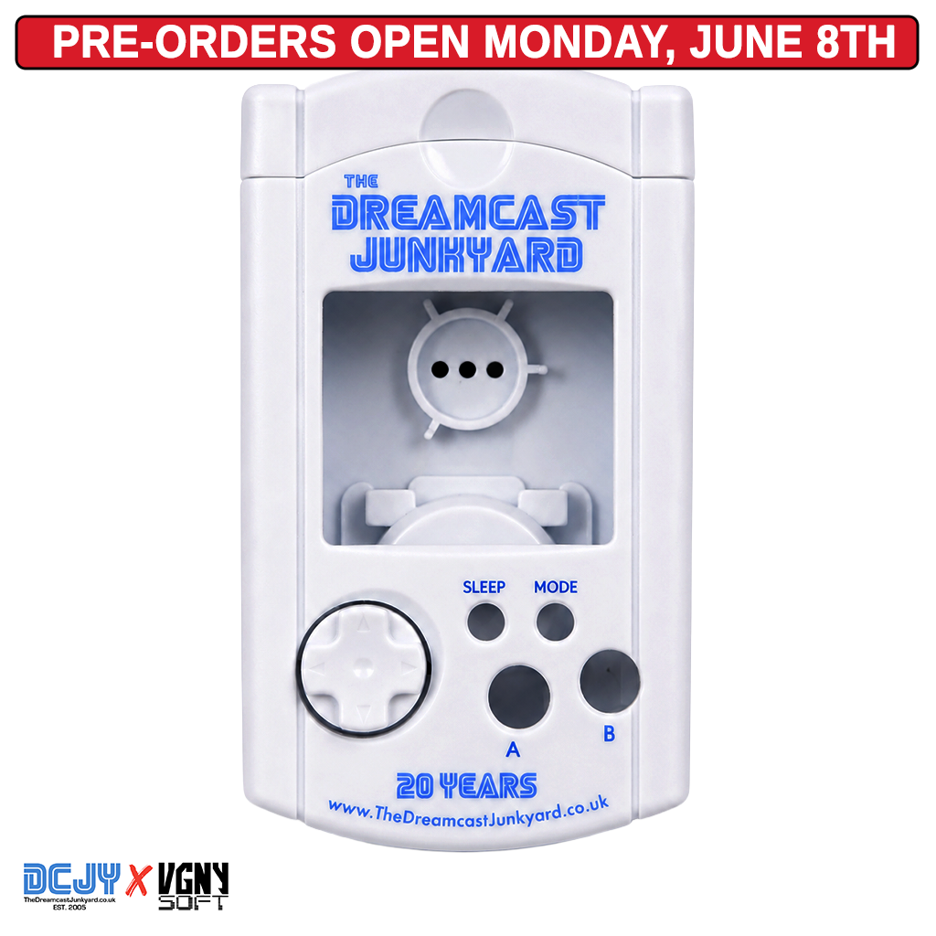 DCJY 20th ANN LIMITED EDITION VMU SHELL – Custom Dreamcast Memory Unit Housing