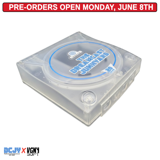 DCJY 20th ANN LIMITED EDITION DREAMCAST SYSTEM SHELL – Custom Clear Replacement Housing