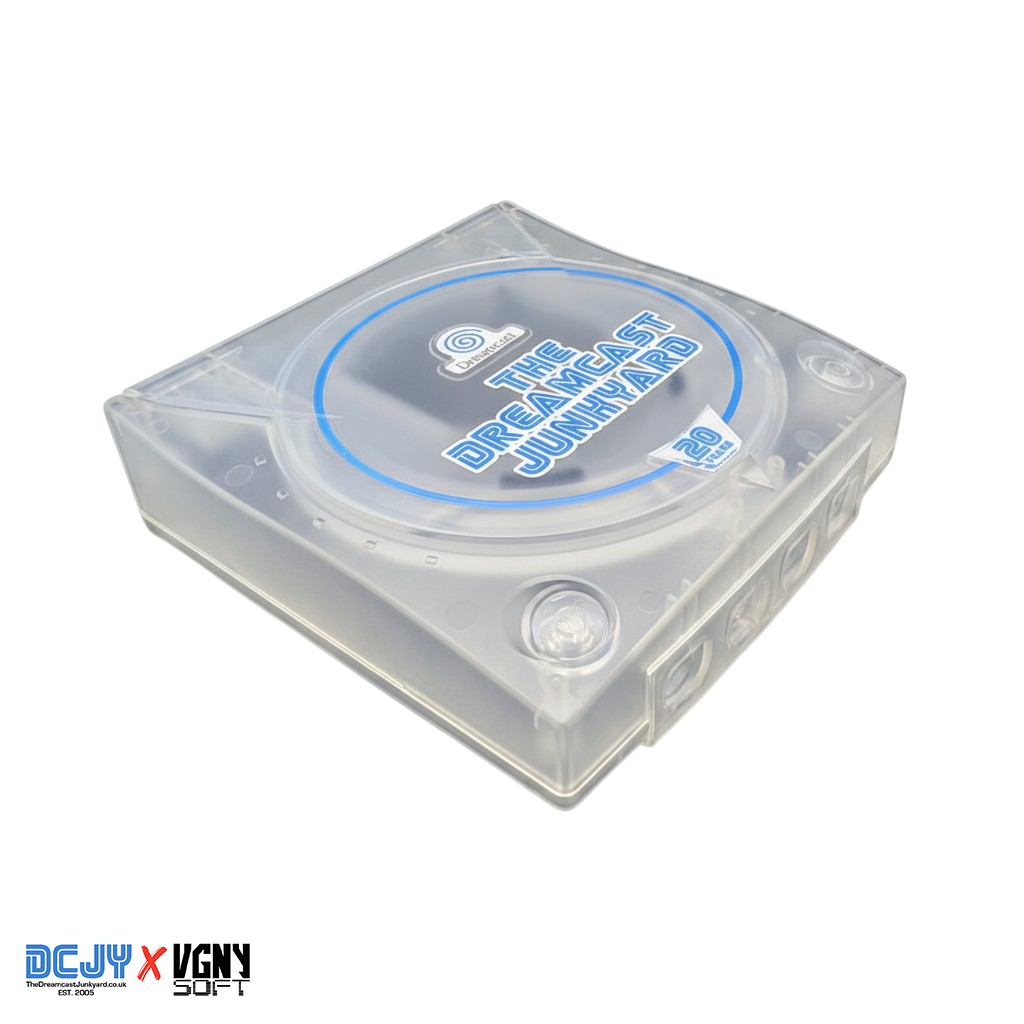 DCJY 20th ANN LIMITED EDITION DREAMCAST SYSTEM SHELL – Custom Clear Replacement Housing