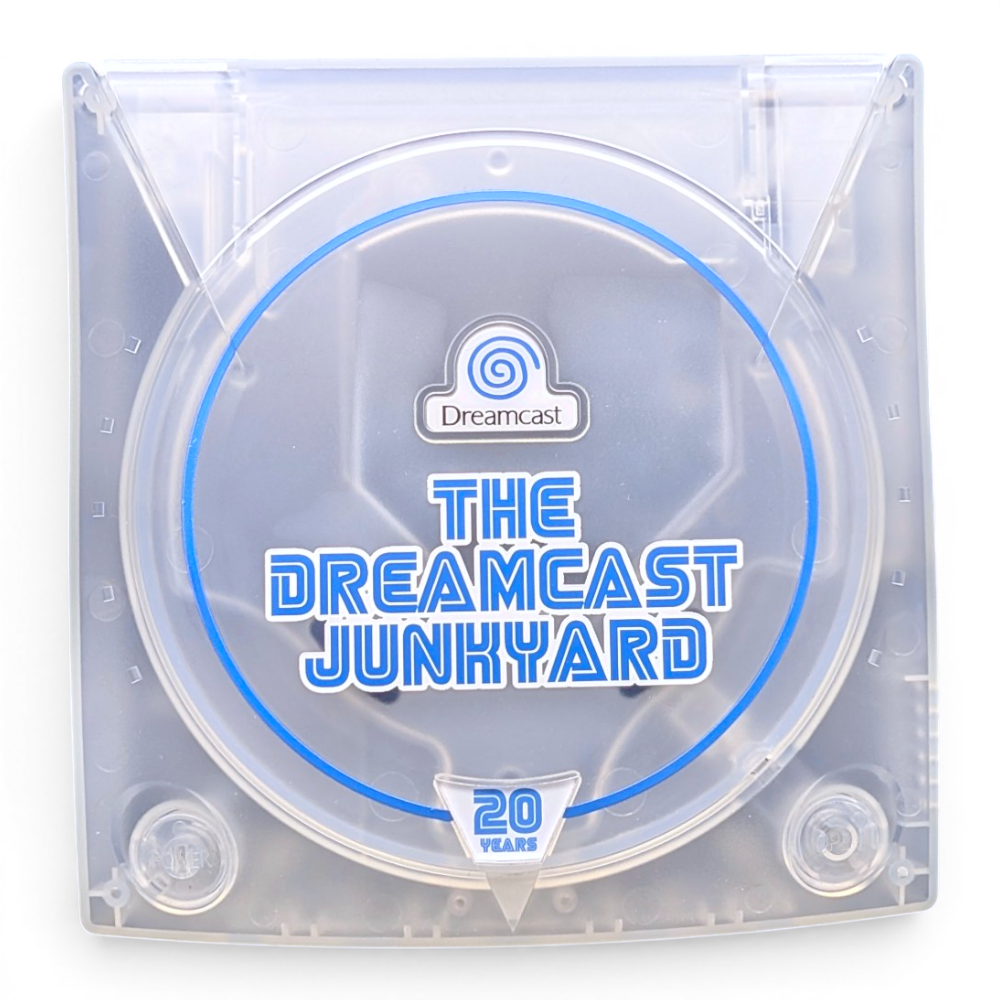 DCJY 20th ANN LIMITED EDITION DREAMCAST SYSTEM SHELL – Custom Clear Replacement Housing